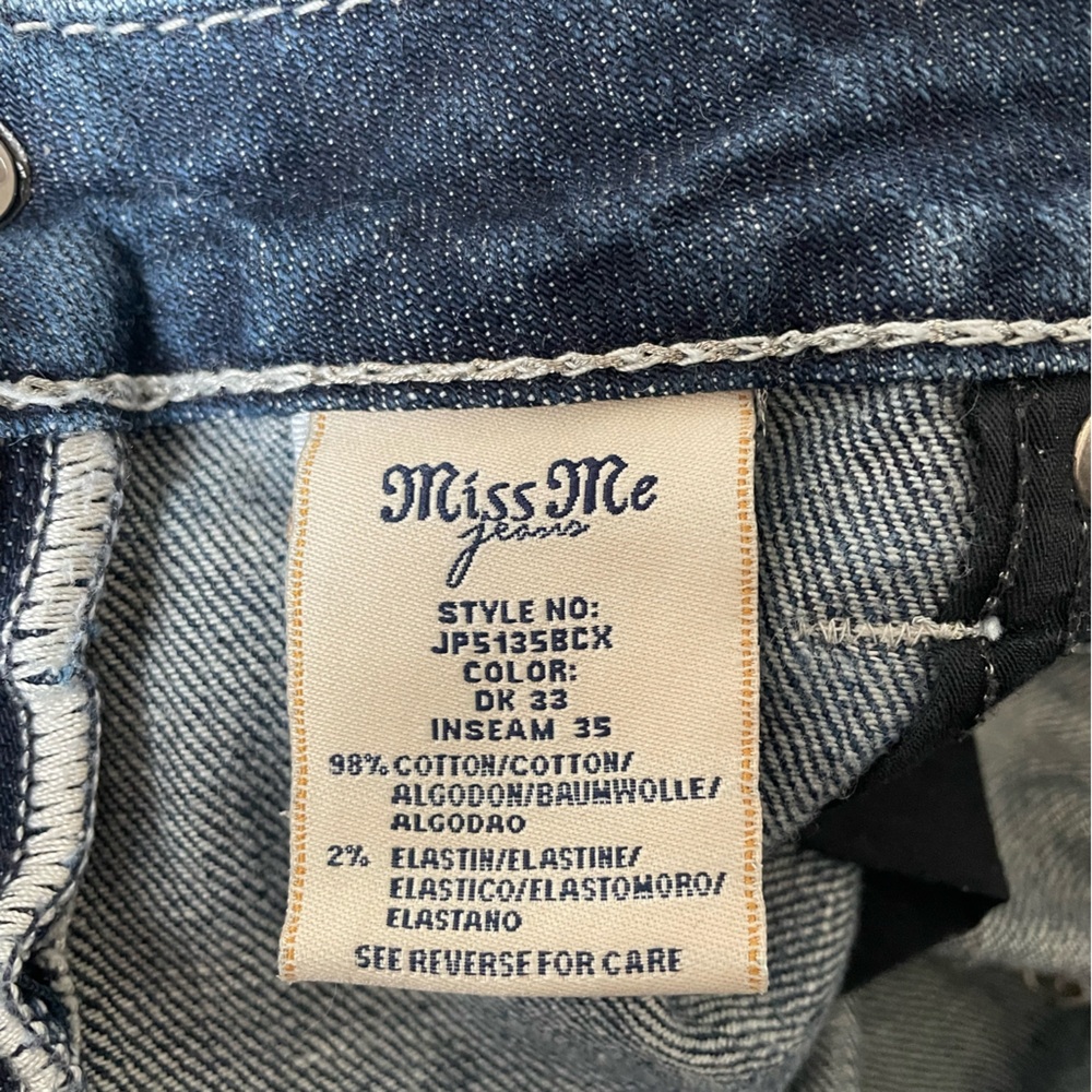 “Miss Me” heavily embellished Distressed Women's Jeans - Picture 5 of 6